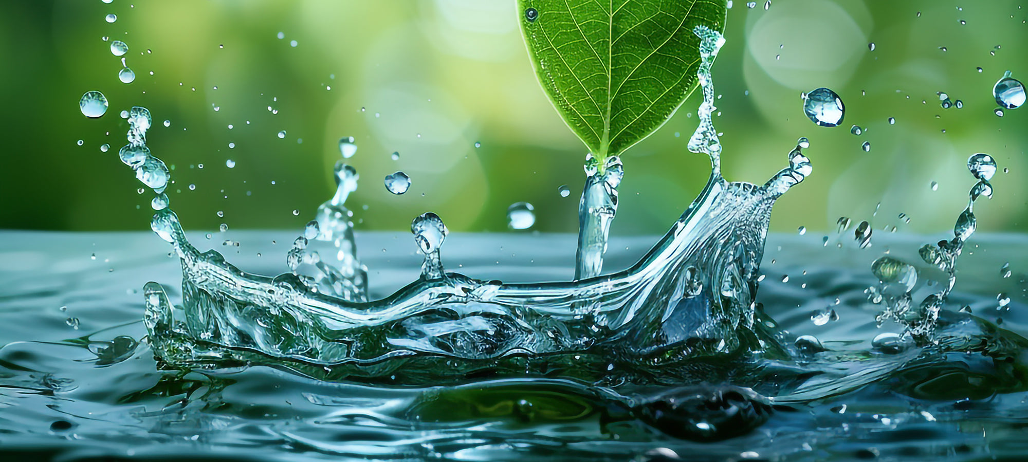 leaf and water droplets