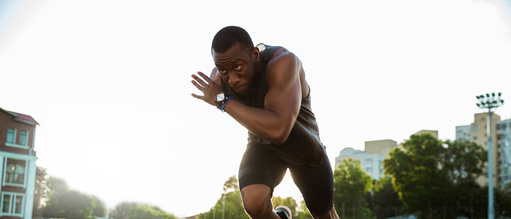 athletic man running